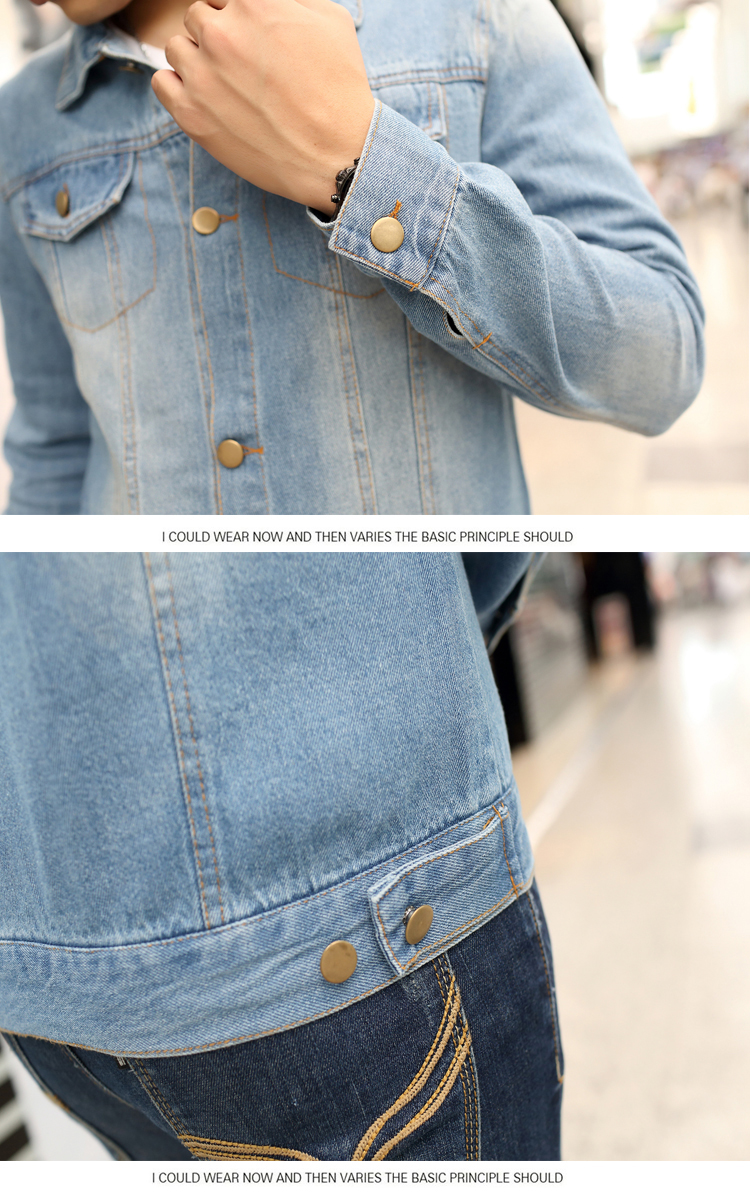 Mssefn  2014春款新款潮流薄夹克衫男韩版修身男士牛仔衣2058-C12