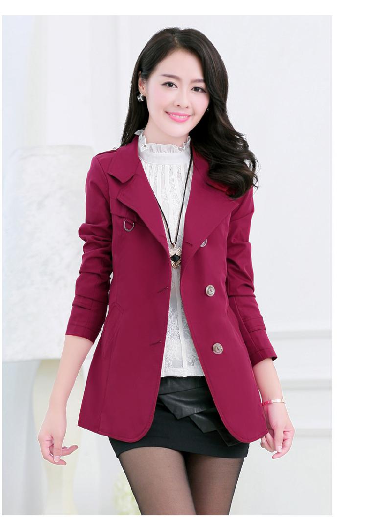 mssefn秋季女装新款韩版单排扣短款修身风衣外套YASG1933
