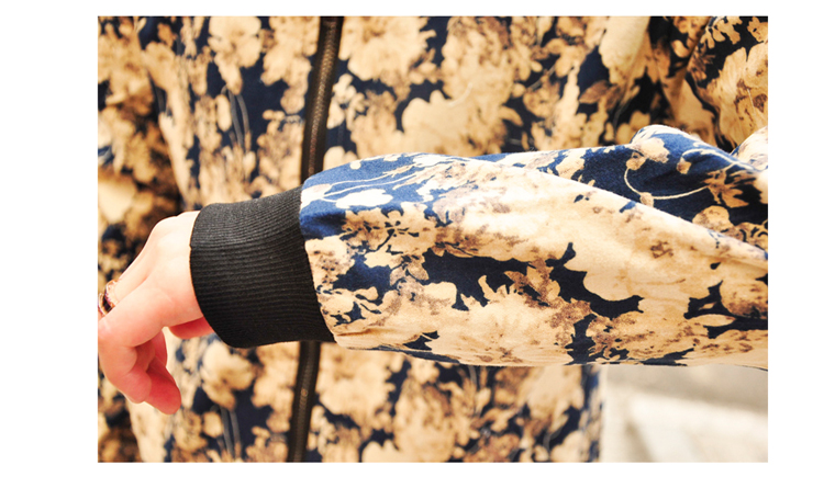 mssefn2014秋装复古外套韩版碎花夹克男女式棒球衫棒球服1943-J004
