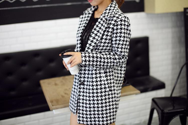 Mssefn 2014秋冬新款 韩版女装中长款西装 N604