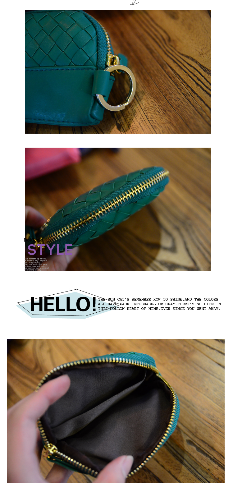 Mssefn 2014最新款 小巧钥匙包 糖果色迷你包包时尚百搭编织多色零钱包1203
