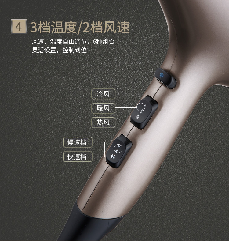 雷明登/REMINGTON 雷明顿电吹风机家用大功率陶瓷角蛋白恒温负离子吹风筒2200W