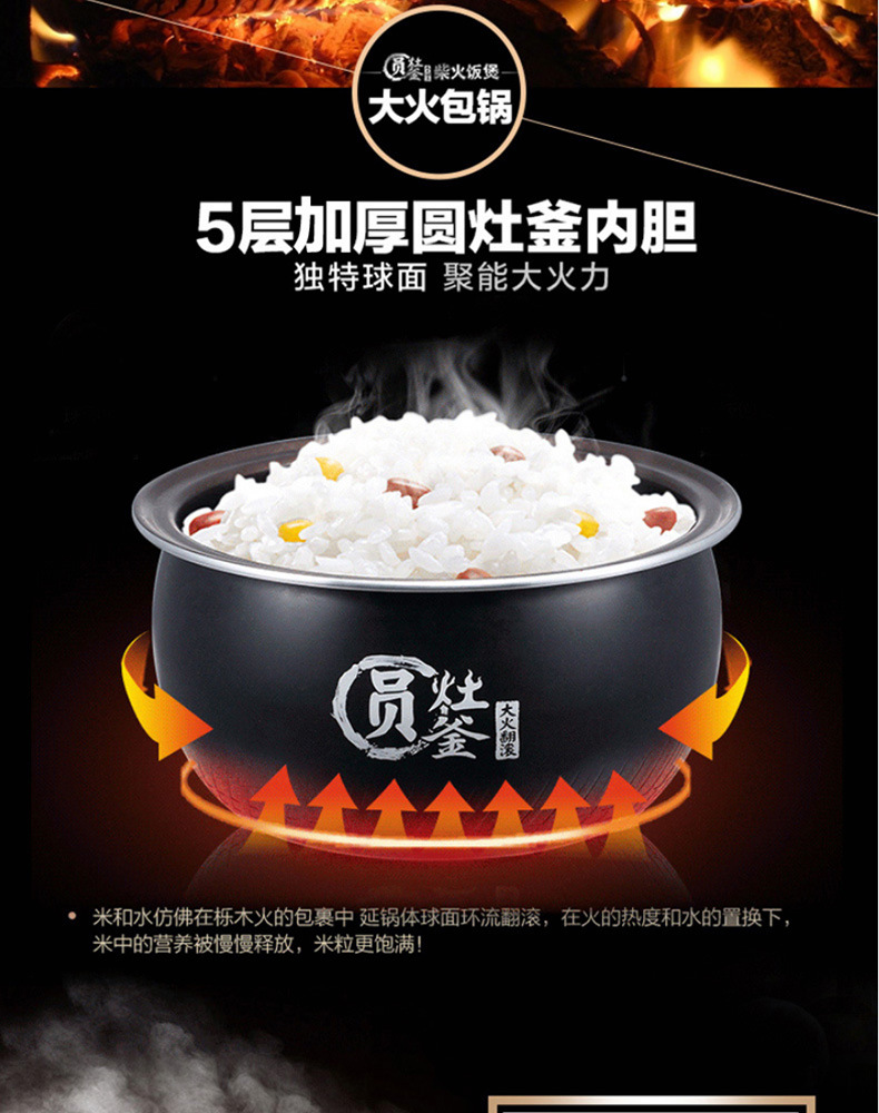 【限时特卖秒杀】Midea/美的 WFS4057电饭煲4L智能预约家用小型锅正品1-2-3-6人