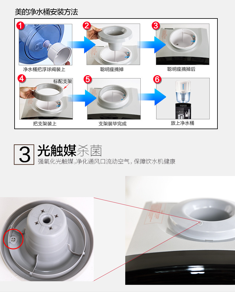 Midea/美的饮水机MYR/MYD908S-X 冷热温热家用沸腾胆立式饮水机