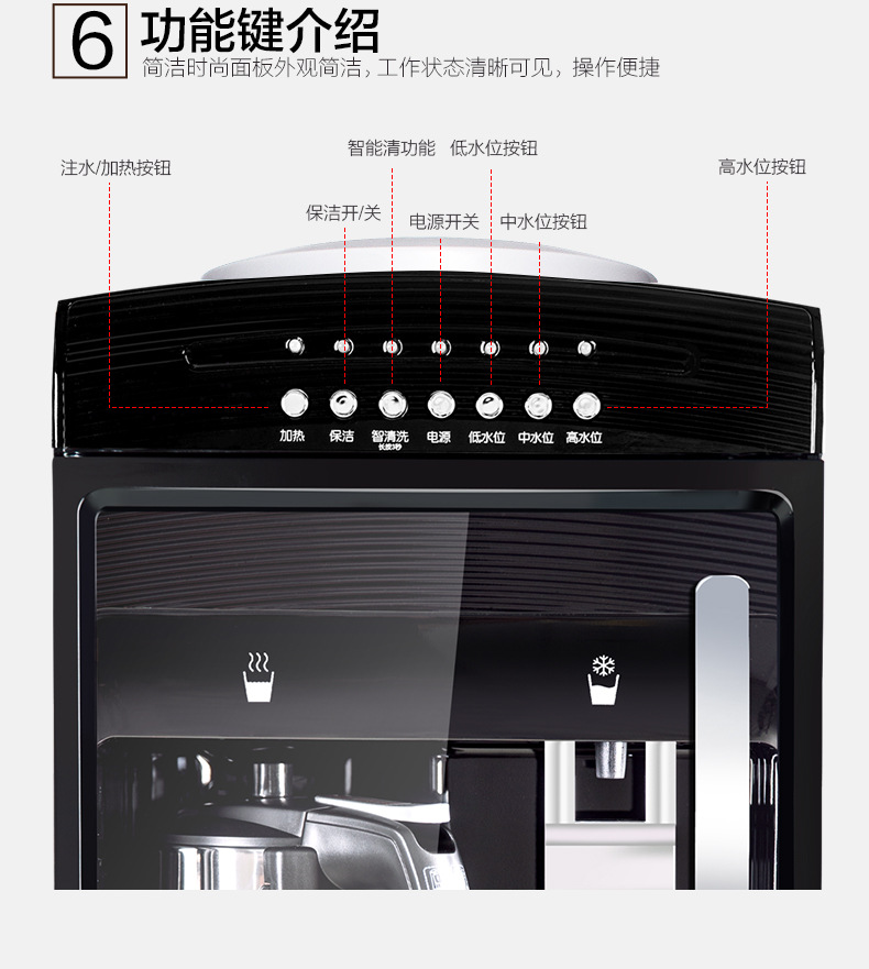 Midea/美的饮水机MYR/MYD908S-X 冷热温热家用沸腾胆立式饮水机