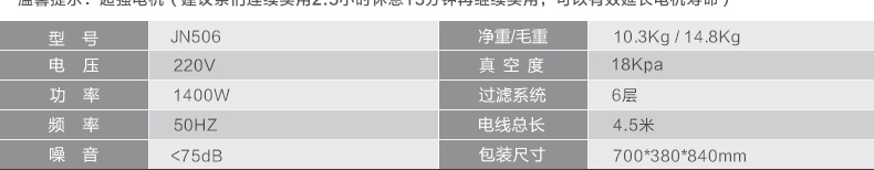 杰诺工业吸尘器宾馆强力商用大功率洗车场工厂仓库装修用干湿50L