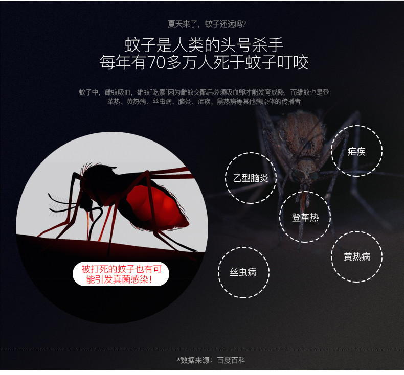 志高(CHIGO) 志高电击式灭蚊灯家用电子捕蚊器灭蚊器捕蝇器电蚊灯驱蚊灯吸蚊灯