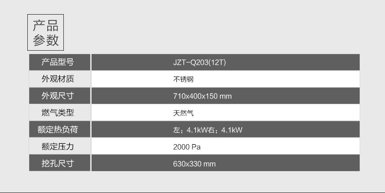 Haier/海尔 Q203(12T) 燃气灶嵌入式/天然气