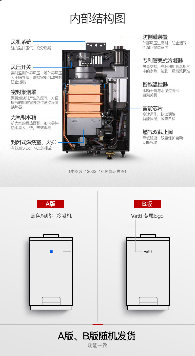 Vatti/华帝 JSQ20-i12022-12升 冷凝燃气热水器液化气天然气恒温