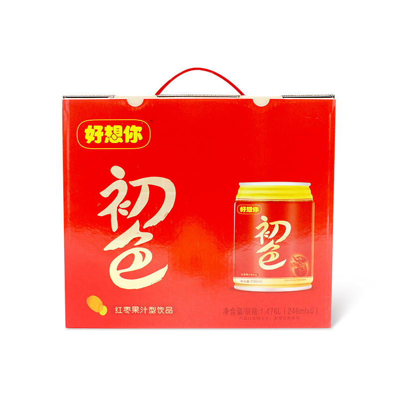 好想你 初色枣汁246ml*6罐 枸杞阿胶蜂蜜红枣果汁型饮品