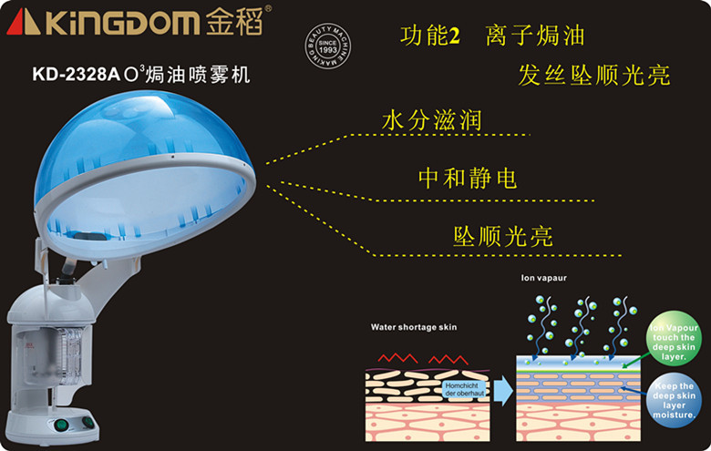 金稻焗油机蒸脸器家用臭氧焗油帽电热帽 焗油蒸发机KD-2328A