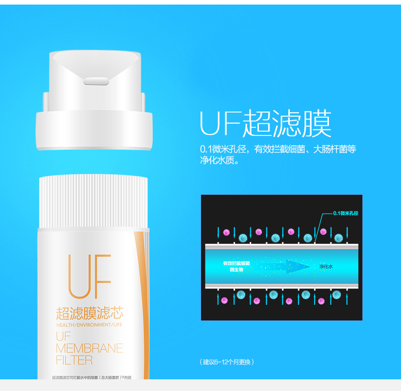 美的原装S1滤芯 MU136-4(M1) 净水器专用滤芯 UF超滤膜滤芯