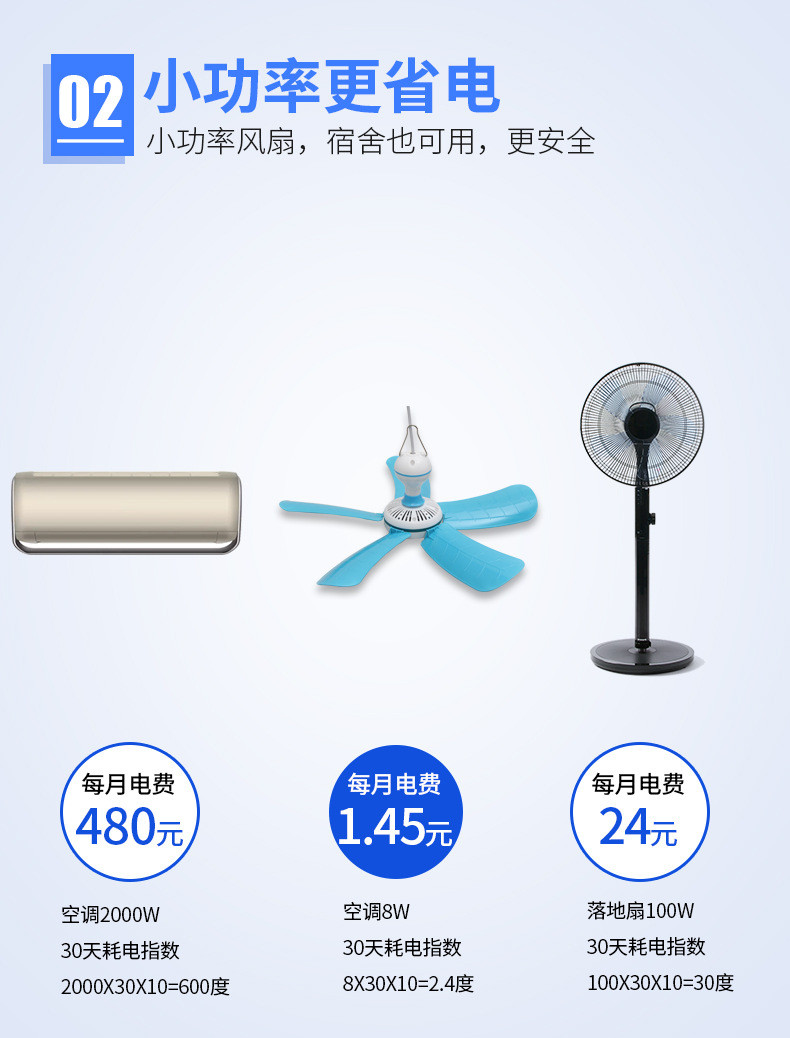 小吊扇小型吊扇宿舍床上静音吊蚊帐电风扇家用大风力学生微风