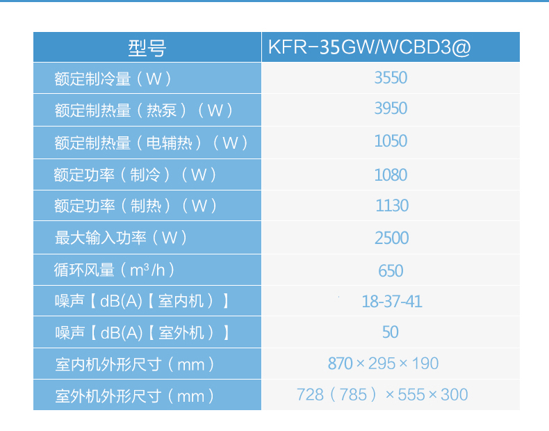 Midea/美的 KFR-35GW/WCBD3@大1.5匹智能静音冷暖定速空调挂机