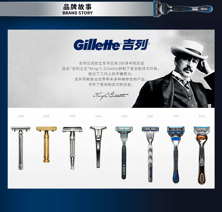 吉列/Gillette 锋速3超值套装 1刀架（含刀头）+8刀头 剃须刀