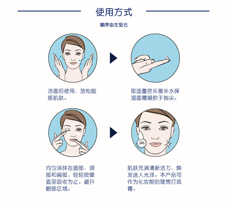 芭乐雅AQUA水凝补水保湿滋润修护舒缓面霜凝胶 50ml德国进口