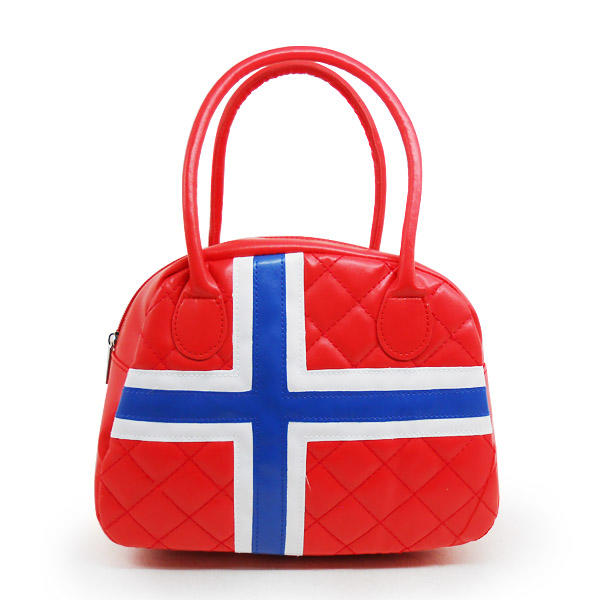 外贸原单新款英伦风欧美时尚潮流女士休闲红色菱格手提大包包