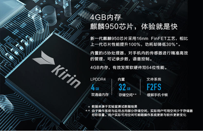 华为 荣耀v8 4GB+32GB 全网通版 移动联通电信4G版智能手机