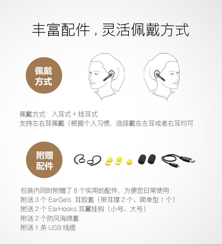 捷波朗/Jabra STEEL钢翼 蓝牙耳机三防坚固 硬汉之选 蓝牙4.1 通用型 耳塞式