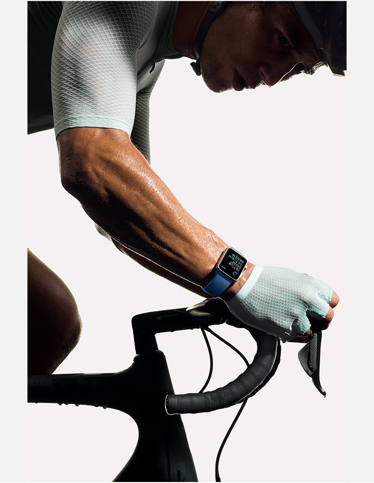 Apple Watch Sport Series2智能手表 38毫米金色铝金属表壳搭配砖青色运动型