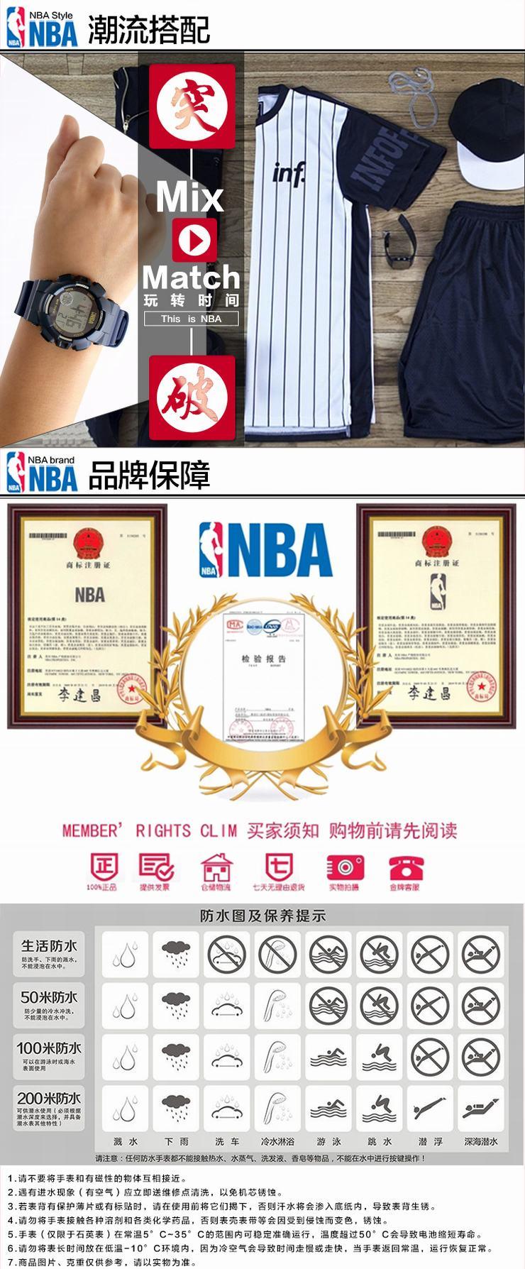 NBA突破系列绿衫军NBA运动手表NJZ10028