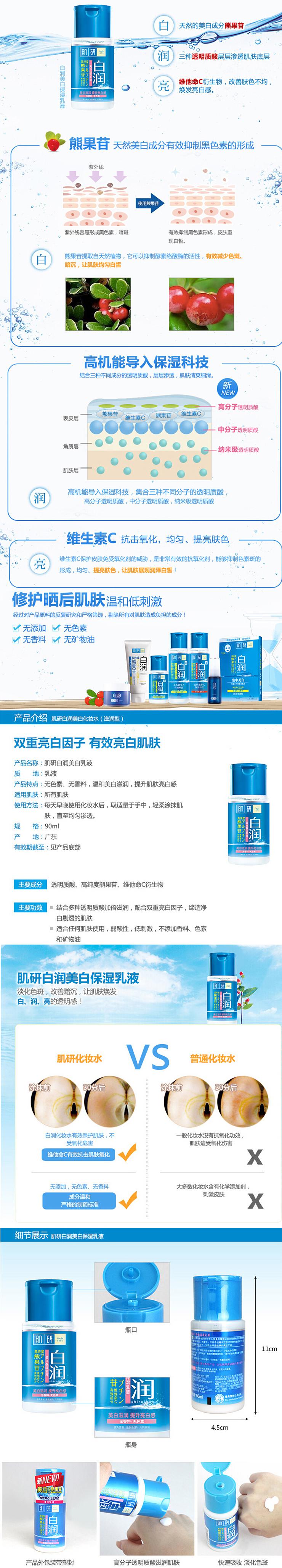 曼秀雷敦肌妍白润美白保湿乳液90ml