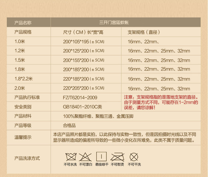 俞兆林 新款加高加密蚊帐 多色可选 120*200*200cm