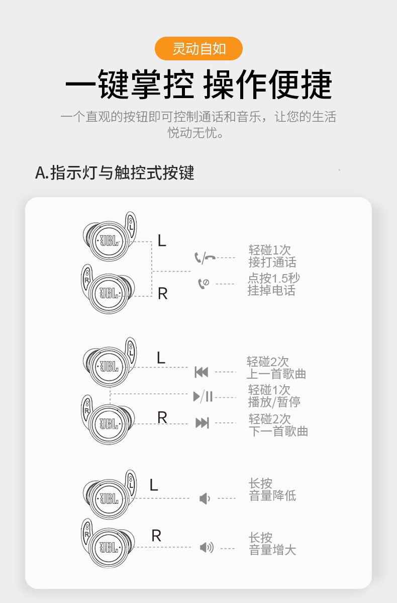 JBL T280TWS真无线蓝牙耳机 入耳式运动耳机 防水防汗跑步耳麦 金属充电盒 苹果安卓手机通用