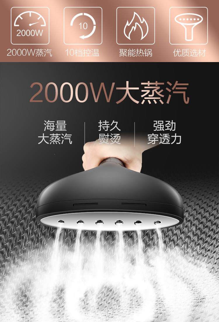 海尔/Haier 挂烫机 2.5L 单杆10档 家用手持/挂式电熨斗HGS-2510