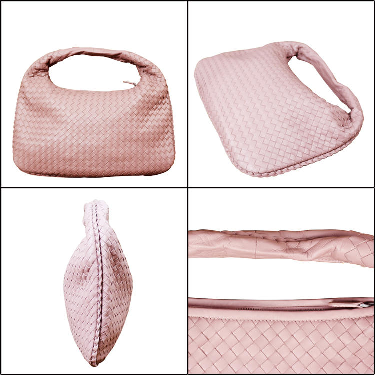 BOTTEGA VENETA 葆蝶家 小羊皮女士编织单肩包 115653 V0016 6292 紫粉