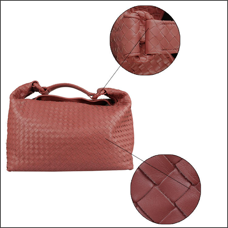 BOTTEGA VENETA 葆蝶家 羊皮女士编织手拿包 172918 粉色