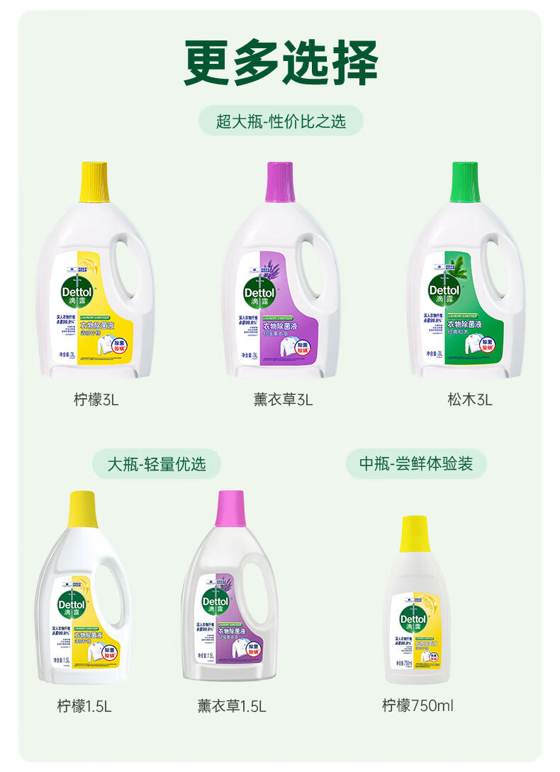  【北京馆】滴露（Dettol）衣物除菌液清新柠檬1.5L 滴露/Dettol