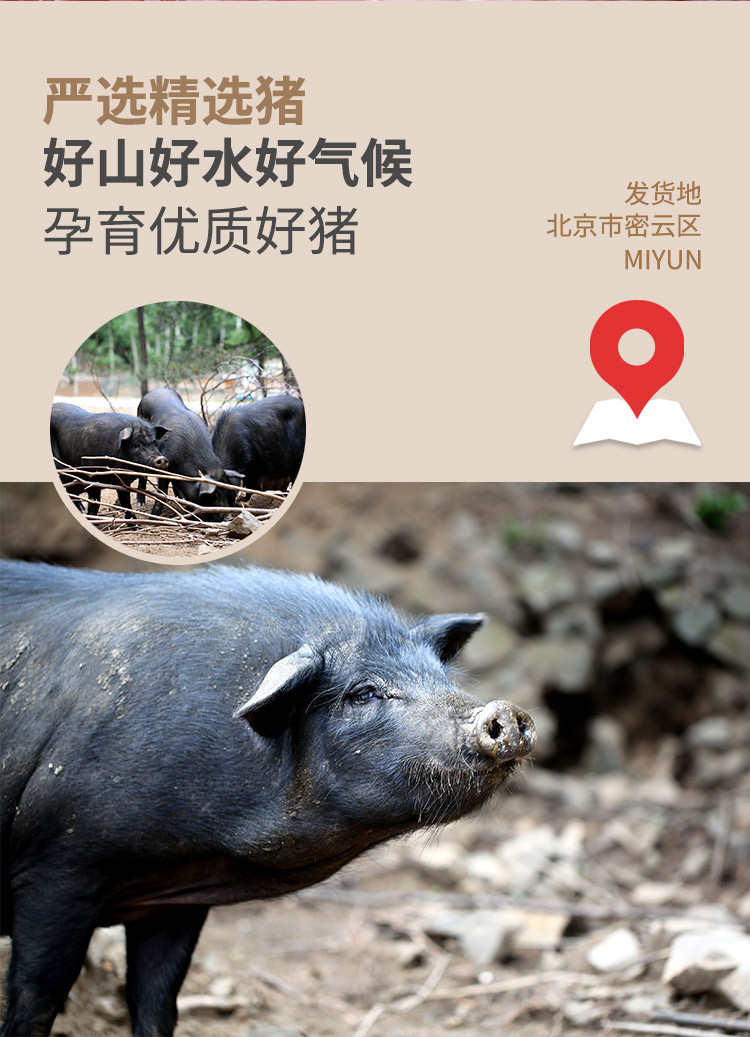 密水农家 【北京优农】跑山农家新鲜猪肘子 猪前肘蹄髈
