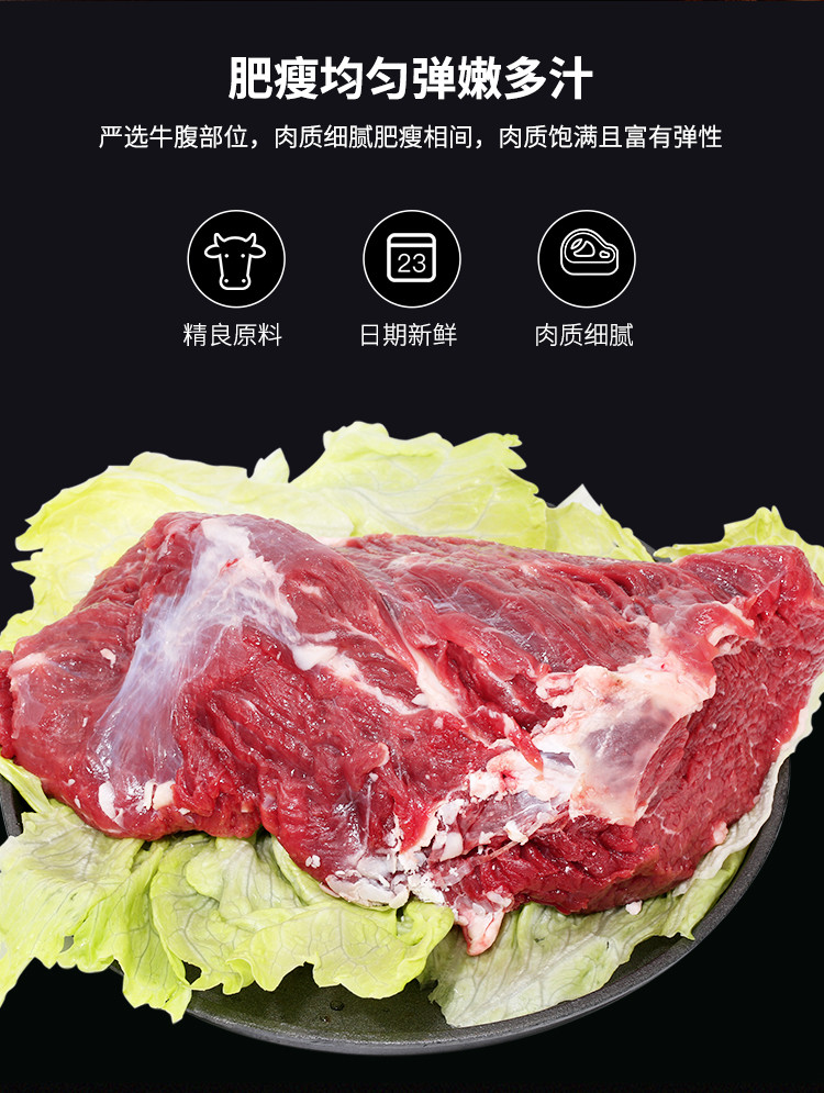 密水农家 【北京优农】原切谷饲新鲜精品牛腿肉1kg