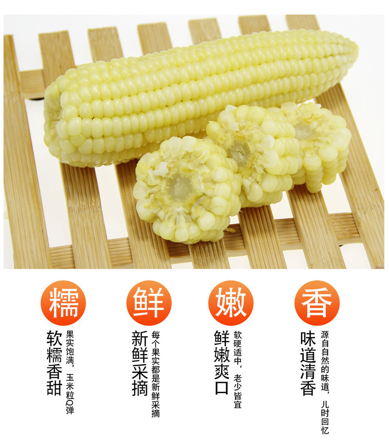 邮政农品 【北京优农】密之蓝天密云本地新鲜现掰糯玉米2500g