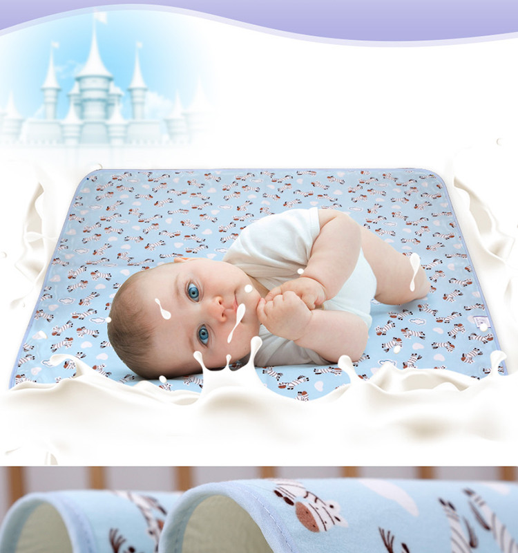 包邮 玫瑰艾柏妮舒适牛奶丝儿童隔尿垫亲肤不过敏宝宝防水床垫MH5018