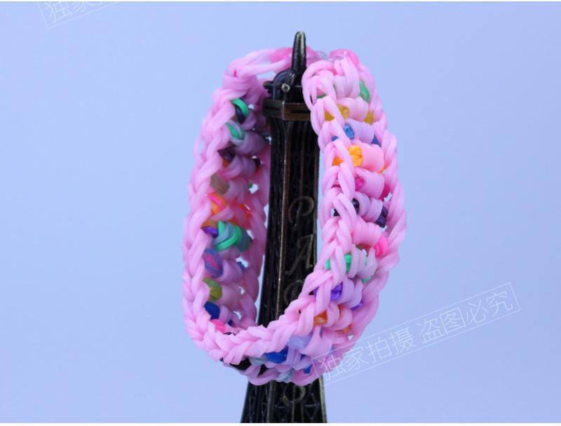互动贝贝儿童DIY手工玩具 编织皮筋套装彩虹编织机橡皮筋手链编制