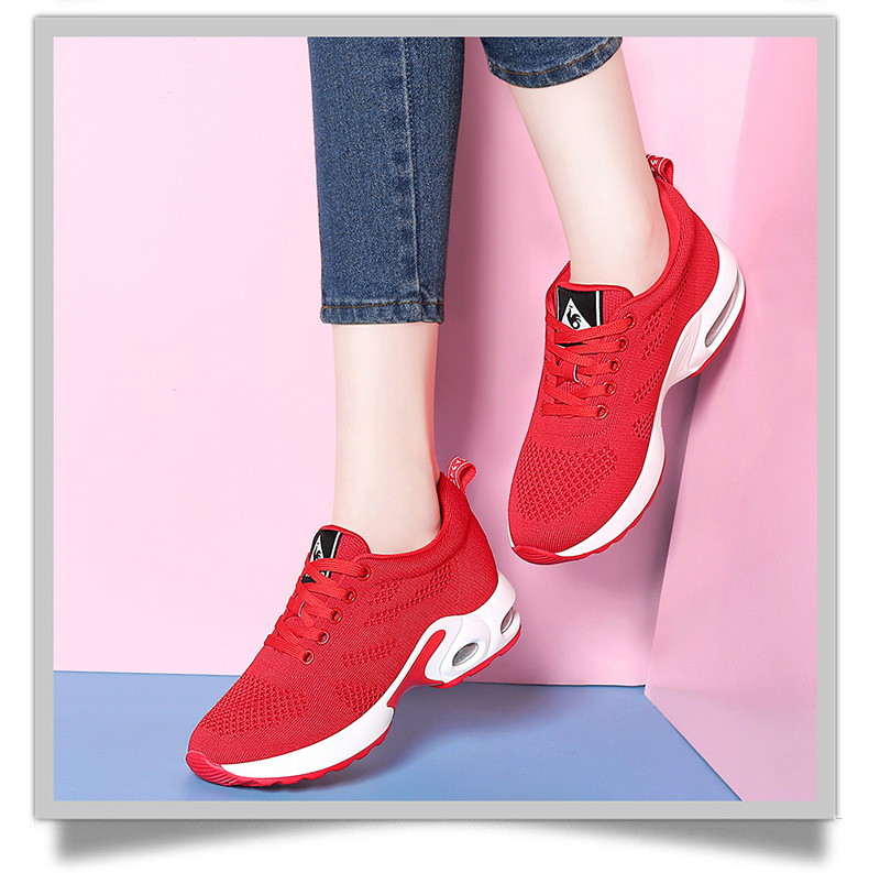 雅诗莱雅3241新款秋季红色健身房运动鞋女式韩版夏百搭春季网红鞋旅游鞋子