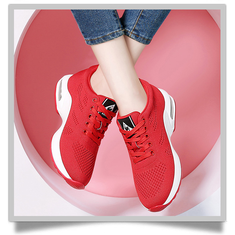 雅诗莱雅3241新款秋季红色健身房运动鞋女式韩版夏百搭春季网红鞋旅游鞋子