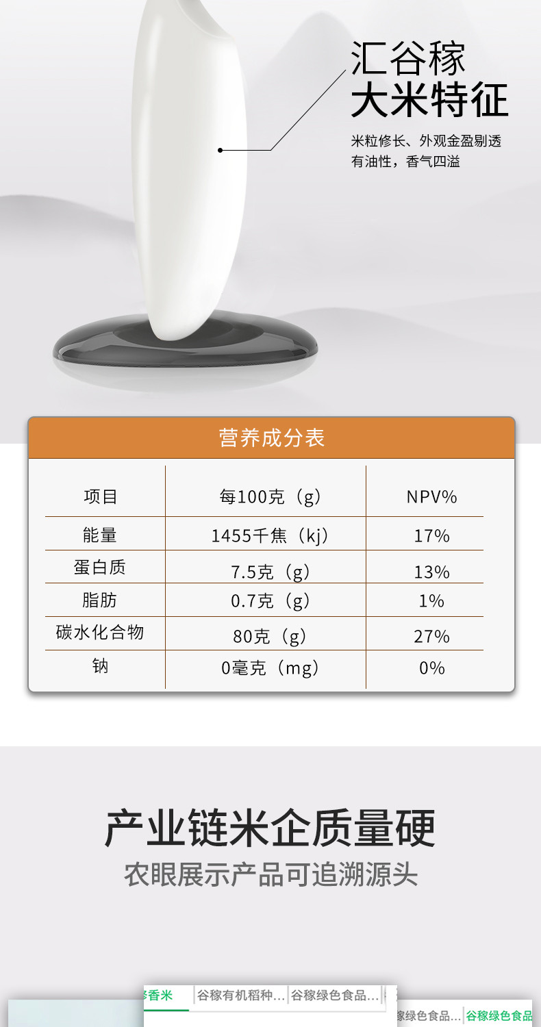 汇谷稼 永修香米正品新米汇谷稼大米10斤长粒籼米5kg丝苗米礼品米幸福1号