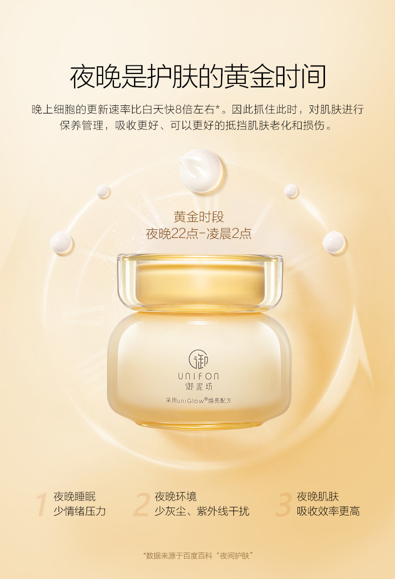 御泥坊 御泥坊面膜 深度焕亮滋养燕窝睡眠100ml 修护燕窝睡眠面膜免洗补水保湿男女士