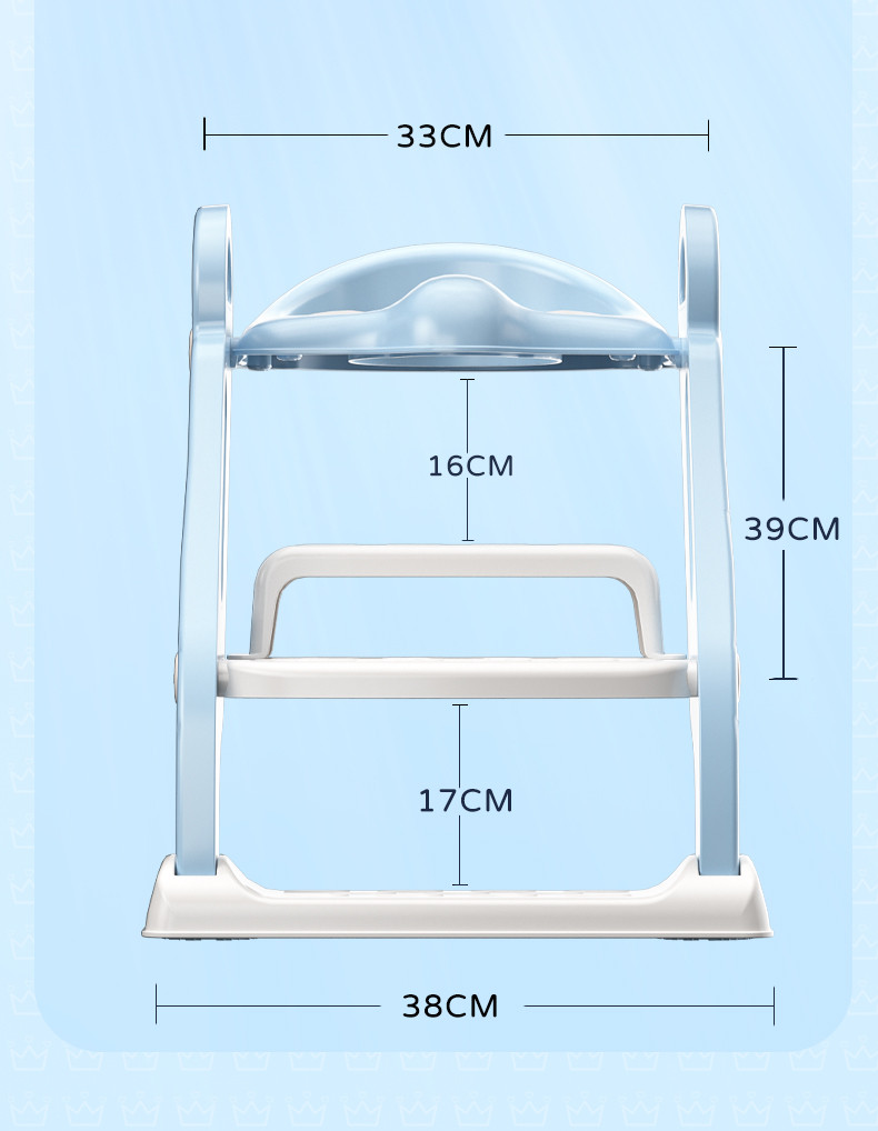 世纪宝贝（babyhood）儿童马桶圈坐便器 男女宝宝折叠马桶架 座便器辅助器132天空蓝