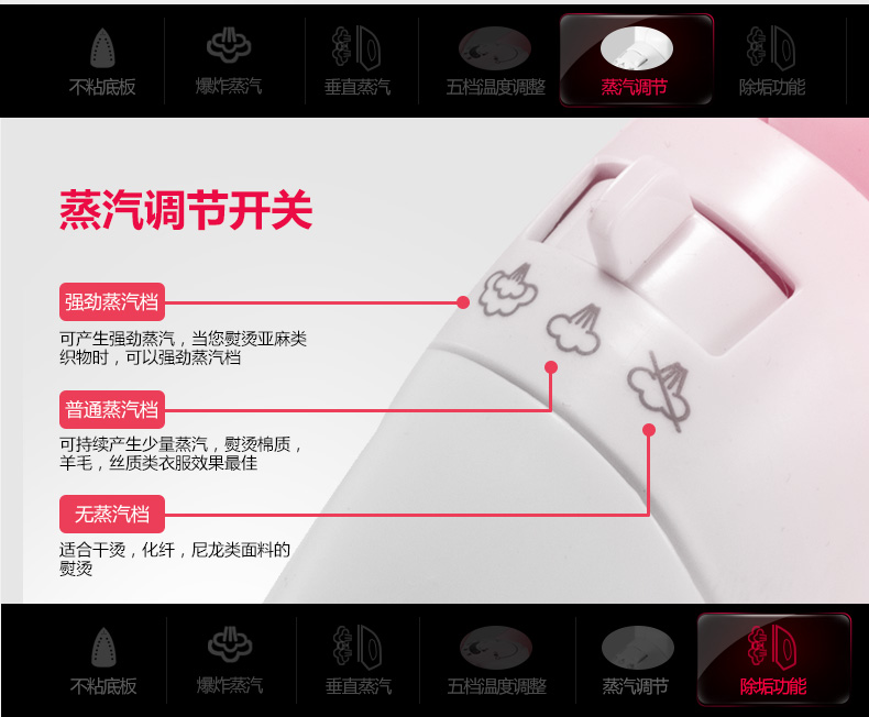 苏泊尔电熨斗家用手持迷你电蒸汽熨斗顺滑不沾底板蒸汽电熨斗【全国包邮】【新款】