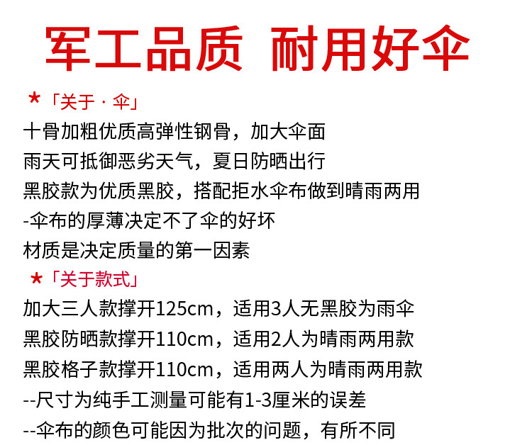 雨伞折叠超大双三人晴雨伞两用男女大号加固黑胶太阳伞三折伞结实san