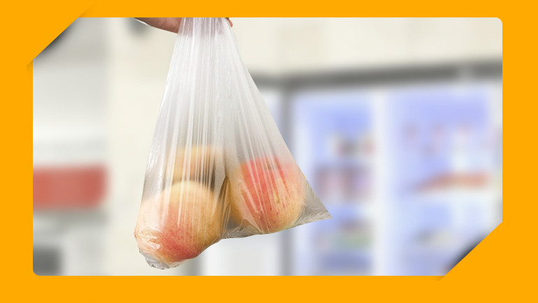 妙洁加厚保鲜袋一次性食品袋25cm*17cm水果蔬菜包装袋 抽取式 小号 100只装 3003