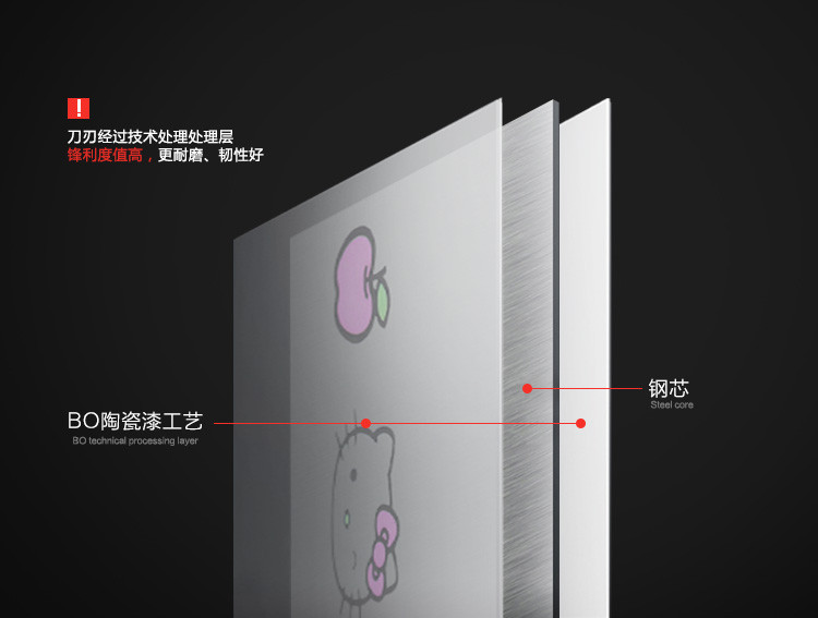 F06  厨房刀具套装组合 菜刀套装 仿陶瓷八件套 粉红色