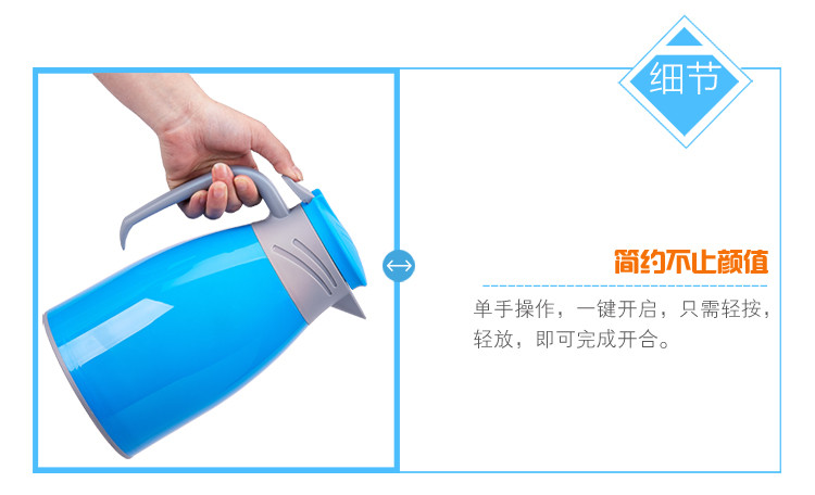 鼎盛家用保温壶 双层玻璃内胆保温热水壶   暖水壶1.0L