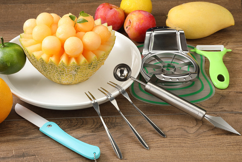 尚品生活 居家水果刀套装  不锈钢水果刀 便携式多功能水果刀套装