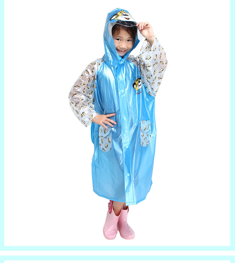 天堂 可爱儿童防水步行雨披 卡通男女小孩雨衣