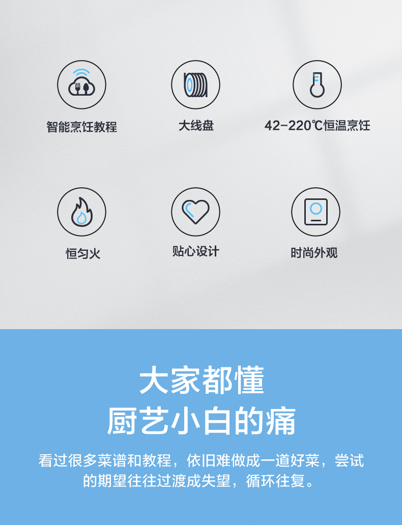 美的/MIDEA 家用智能全自动IH变频灶  恒温电磁炉